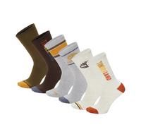 Timberland Multi Logo Crew Giftable, coffret cadeau avec paires de chaussettes, TB0A5ZBE, Multicolore 280, 39-43
