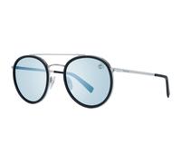 Timberland, Occhiali da sole TB9189, forma rotonda, colore nero opaco , colore lente fumo polarizzate