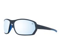 Timberland, Occhiali da sole TB9245, forma rettangolare, colore nero opaco , colore lente fumo polarizzate