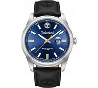 Timberland Orford TDWGB0010802 Montre pour Homme avec Bracelet en Acier Inoxydable et Cuir, Couleur : Noir, diamètre de la Montre : 45 mm, Noir, lanière