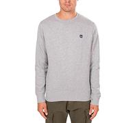 Timberland Oyster River TFO Chest Logo Brushback Crew Neck Medium Grey Heather Sweat-Shirt À Capuche Sport, Gris, S Homme