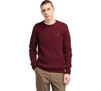 Timberland Phillips Brook Cable Crew Neck Sweater Cordovan Heather Taille: M | Pulls Outlet | Homme | Marron