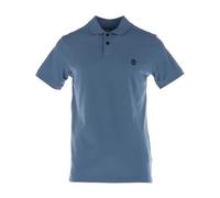 Timberland - Polo à Manches Courtes en Mélange de Coton - Homme - Tops - Bleu - Taille: L