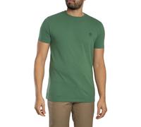 Timberland T-shirt homme Dunstan River – manches courtes, coupe slim, logo brodé – M vert