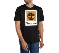 Timberland T-shirt Stack Logo 11 Homme Coton Noir Manches courtes Col arrondi XL