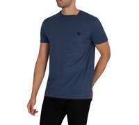 Timberland Pour des hommes T-shirt slim à col rond Dunstan River, Bleu