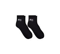 Timberland Pro 2-Pack Half Cushioned Quarter Socks Chaussettes, Noir chiné, L Homme