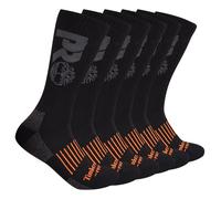 Timberland Lot de 6 Chaussettes d'équipage, Noir, XL Homme