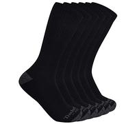 Timberland PRO Lot de 6 Paires de Chaussettes Performance Crew décontractées, Noir, M Homme