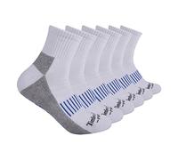 Timberland PRO 6-Pack Quarter Socks Chaussettes, Blanc (6 pièces), L (Lot de 6) Homme