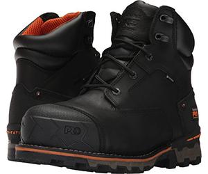 timberland pro Boondock Chaussures de construction et industrielles pour homme, 15,2 cm, bout composite imperméable, cuir pleine grain, noir, 11 M US, Noir, 45 EU
