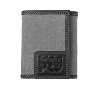 Timberland PRO Canvas Leather Trifold Wallet with Zippered Pocket Portefeuille à Trois Volets en Cuir RFID avec Poche zippée pour Homme, Charbon, Taille Unique