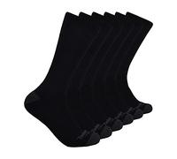Timberland PRO Lot de 6 Paires de Chaussettes Performance Crew décontractées, Noir, M Homme