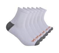 Timberland PRO Men's TB219980TA Performance Quarter Length Socks 6-Pack - Large - White