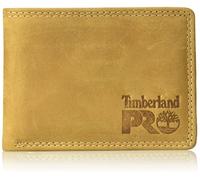 Timberland PRO Portefeuille RFID en Cuir avec Poche Amovible à Rabat pour Cartes, Blé/Pullman, Taille Unique Homme