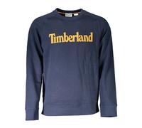 Timberland, Homme, Sweatshirts et sweats à capuche, Bleu, Taille: S Pull en coton bleu avec logo imprimé