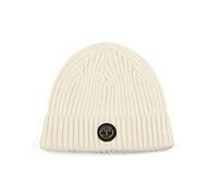 Timberland Capuchon de Montre côtelé avec Plaque Logo Bonnet, crème, Taille Unique Homme
