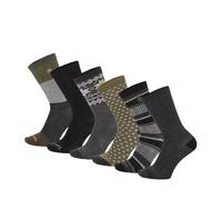 Timberland Six paires de chaussettes dans une boîte cadeau pour homme en gris foncé TB0A68UA052, gris foncé, 43-45