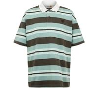 Timberland Ss Striped Rugby Polo Burnt Henna Y Green Bay Yd XL Male