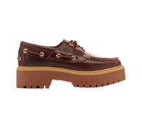 Timberland - Stone Street Leather Platform Mocassins - Femme - Chaussures - Brun - Taille: 40 EU