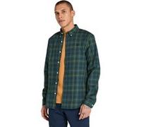 Timberland Stretch Poplin Check Shirt Green Gables Taille: L | Casual chemises Outlet | Homme | Vert