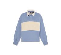 TIMBERLAND Sweat-shirt 'Lush Rugby Polo' crème / bleu-gris / blanc, Taille M