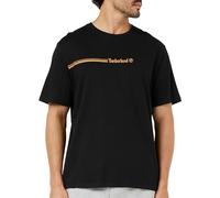 Timberland Short Sleeve Tee 3 Tier3 T-Shirt, Black, S Homme