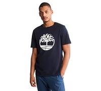 Timberland - T-shirt à manches courtes en coton bio pour homme, bleu, XL