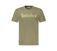 Timberland - T-shirt en coton vert avec logo Wordmark - Homme - Tops - Vert - Taille: S