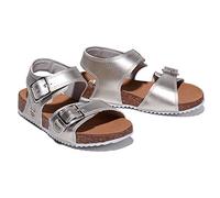 Timberland TB0A2H9A04 mixte enfant Mocassins à sangle moine, Silver Metallic, 31 EU