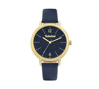 Timberland TBL15960MYG.03 Montre à Quartz analogique pour Femme avec Bracelet en Cuir de Veau, Or, Sangles
