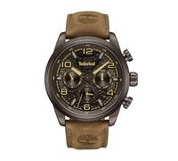 Timberland TDWGF0028706 Henniker II Montre Bracelet en Cuir avec Affichage de la Date Noir 46 mm