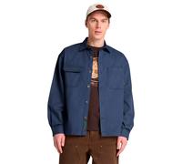 Timberland Twill Overshirt Long Sleeve Shirt Bleu S Homme