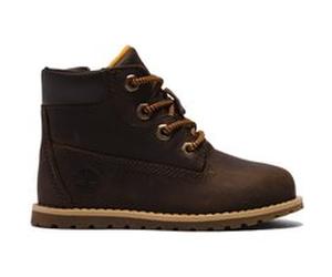 Timberland Unisex Pokey Pine Mid Lace Up With Zip Boot Dark Brown Taille: 22 | Chaussures Outlet | kids | Marron