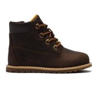 Timberland Unisex Pokey Pine Mid Lace Up With Zip Boot Dark Brown Taille: 26 | Chaussures Outlet | kids | Marron