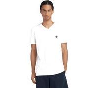 Timberland V Neck Short Sleeve Tee White Taille: M | T-Shirts Outlet | Homme | Blanche