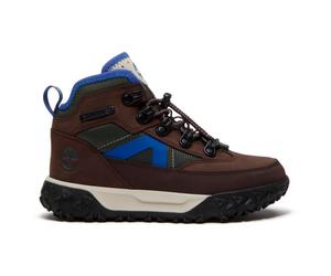 Timberland - Youth's Greenstride Motion 6 Mid Bungee WP Boot - Chaussures de loisirs - US 1,5 | EU 33 - dark brown / nubuck / w dark green