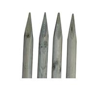 TIMBERMIK ø 7cm Lot de 4 Piquet Cloture Bois Longueur : 80 cm Poteaux De Clôture De Jardin Imprégné Résistant Aux Intempéries Palissade Tuteurs avec Pointe Couleur Olive