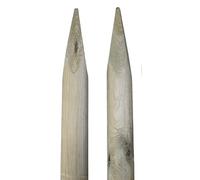 TIMBERMIK ø 8cm Lot de 2 Piquet Cloture Bois Longueur : 220 cm Poteaux De Clôture De Jardin Imprégné Résistant Aux Intempéries Palissade Tuteurs avec Pointe Couleur Olive