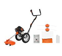 TIMBERPRO - DÉBROUSSAILLEUSE À ROUES 52 CM³, PUISSANCE 1.91 CV, AVEC 2 TÊTES DE COUPE.