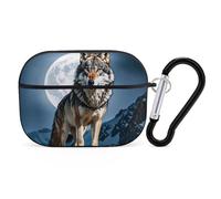 Timberwolves Coque pour AirPod Pro, coque rigide anti-rayures en polycarbonate avec porte-clés, accessoires pour AirPod Pro 2e/1ère coque pour homme et femme, style noir