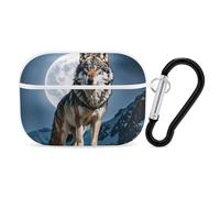 Timberwolves Coque pour AirPod Pro, coque rigide anti-rayures en polycarbonate avec porte-clés, accessoires pour AirPod Pro 2e/1ère coque pour homme et femme, style blanc