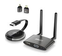 TIMBOOTECH HDMI sans Fil Émetteur et Récepteur 4K/5G, VGA&HDMI Double écran en Streaming Vidéo Audio Ordinateur Portable/TV Boîte/Caméra/Blu-Ray/téléphone vers HDTV/Projecteur/Moniteur