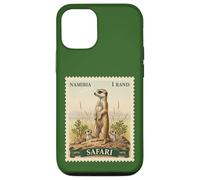 Timbre Africain Safari Suricate Namibie Poste Vintage Coque pour iPhone 12/12 Pro