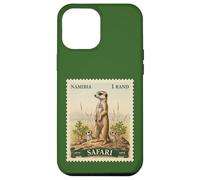 Timbre Africain Safari Suricate Namibie Poste Vintage Coque pour iPhone 12 Pro Max