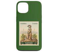Timbre Africain Safari Suricate Namibie Poste Vintage Coque pour iPhone 13