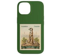 Timbre Africain Safari Suricate Namibie Poste Vintage Coque pour iPhone 14