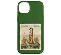 Timbre Africain Safari Suricate Namibie Poste Vintage Coque pour iPhone 14 Plus