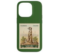 Timbre Africain Safari Suricate Namibie Poste Vintage Coque pour iPhone 14 Pro