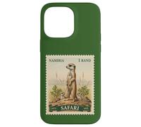 Timbre Africain Safari Suricate Namibie Poste Vintage Coque pour iPhone 14 Pro Max